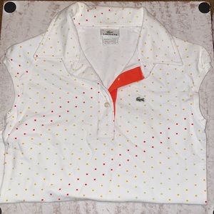 Patterned Lacoste Sleeveless Polo Shirt